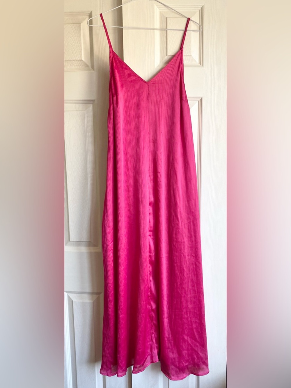 NWT Topshop Lined Fuchsia Pink Women's Maxi Dress Pockets